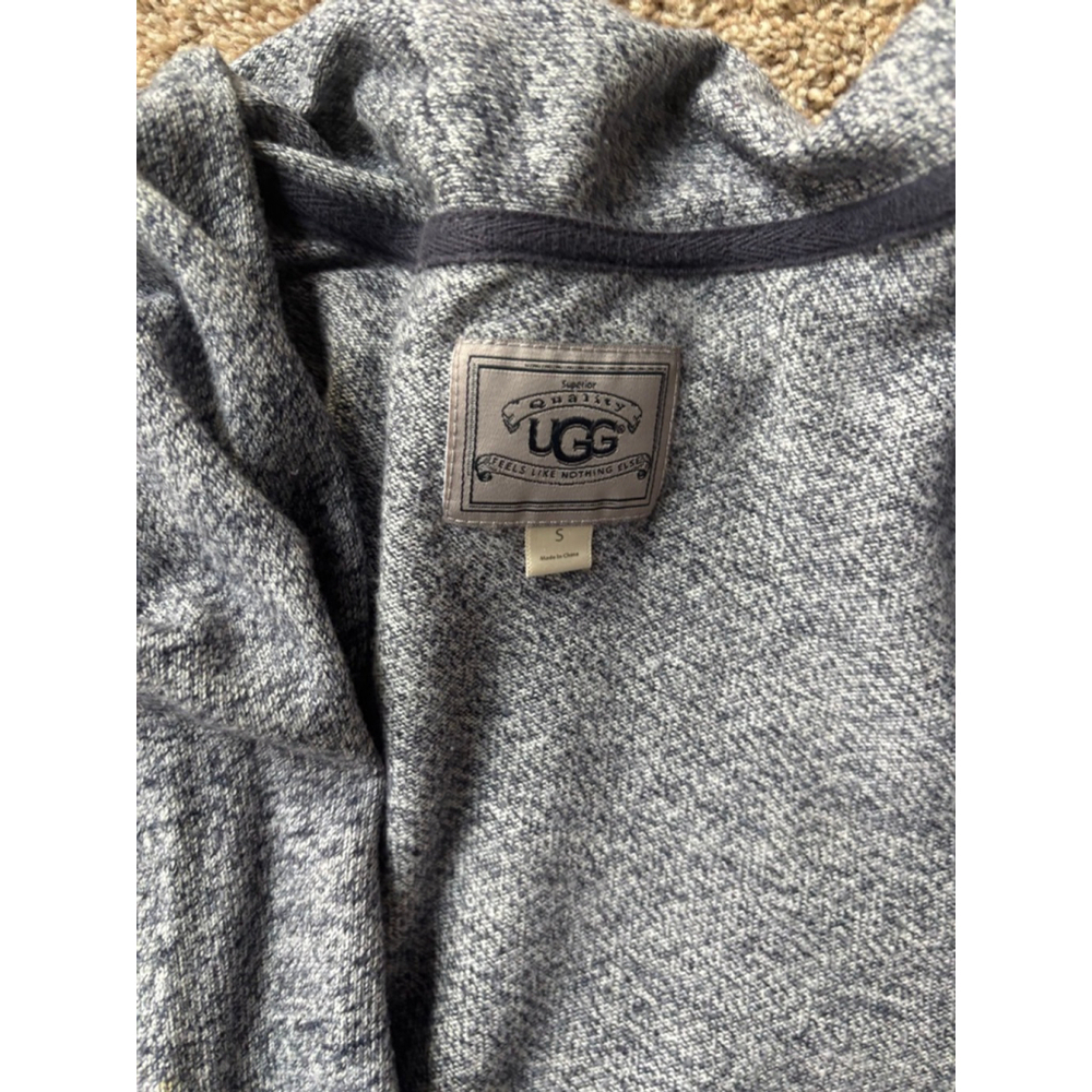 Women's UGG Heather blue Open Front Cardigan Sweater Size S - Picture 4 of 5